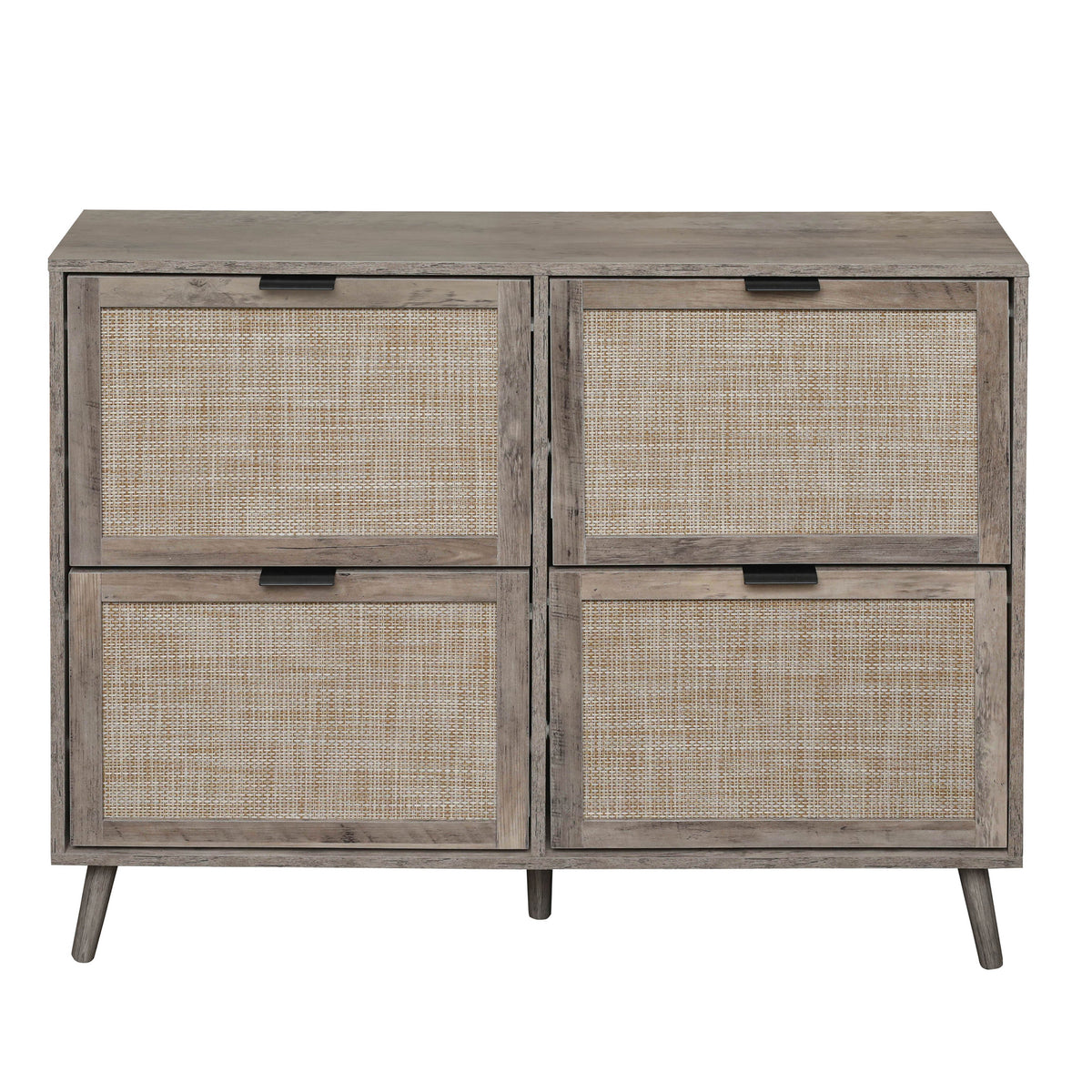4-Door Entryway Shoe Storage Cabinet White