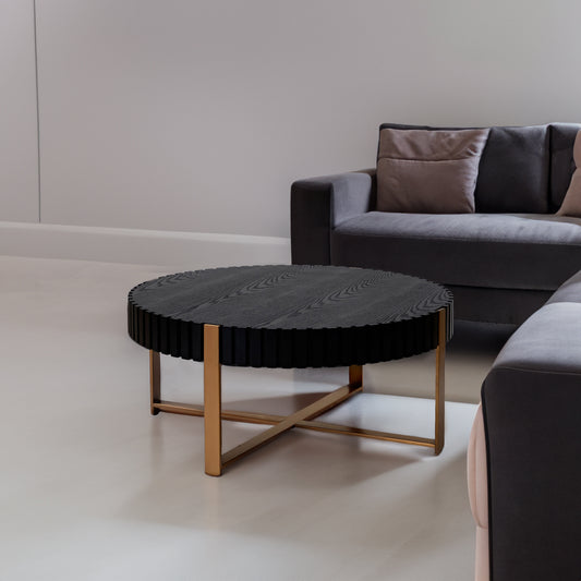 Drum Coffee Table Black