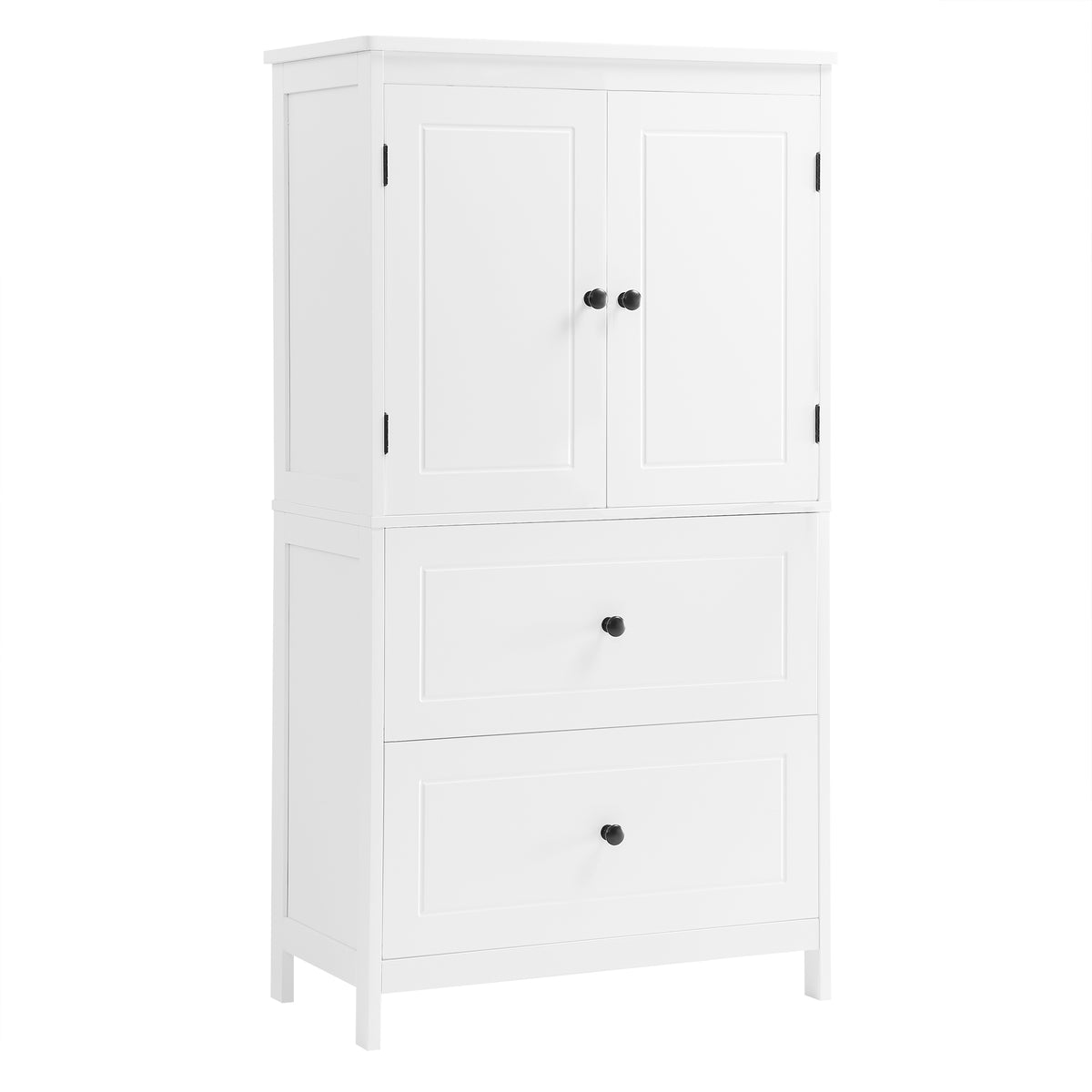 White Bathroom Storage Cabinet with Drawers