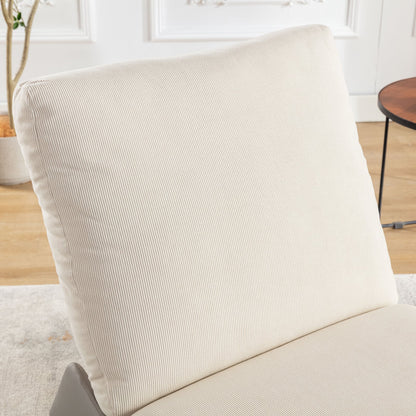 Modern Recliner Chair with Footrest Gray