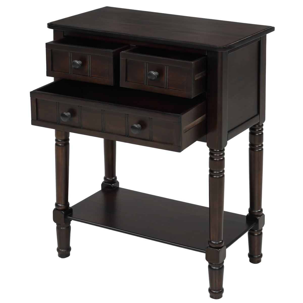 Console Table with Drawers Espresso