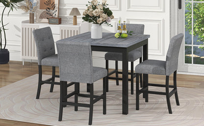5-Piece Dining Set with Cushioned Chairs