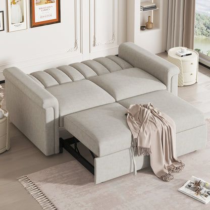 U-Style Convertible Loveseat Sofa Bed – Modern Sleeper with Storage