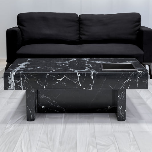 Black Pattern Modern Coffee Table