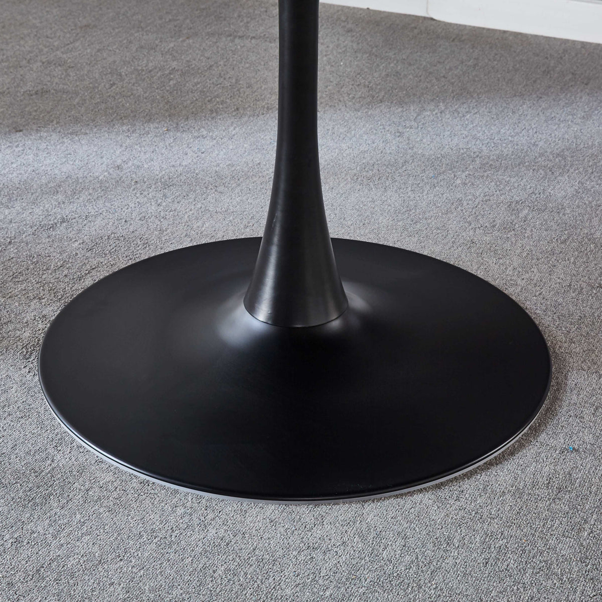 Black Tulip Dining Table with Round MDF Top