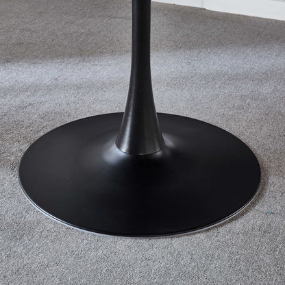 Black Tulip Dining Table with Round MDF Top
