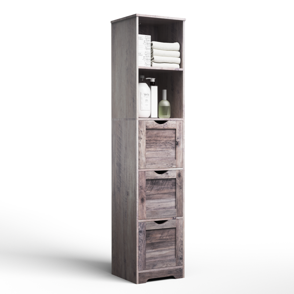 Slim Bathroom Storage Cabinet – Gray