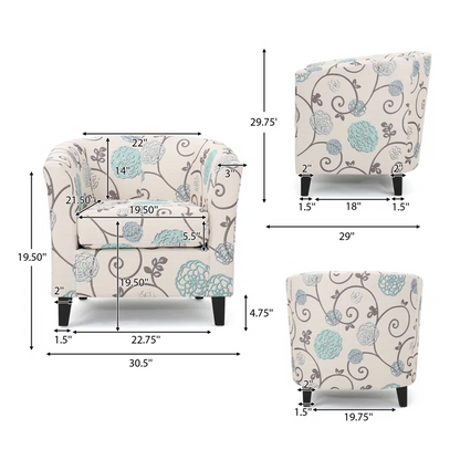 Plaza Velvet Club Chair – White