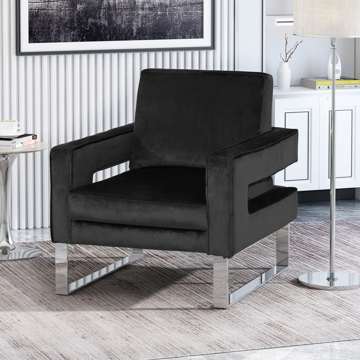 Classic Upholstered Armchair Beige