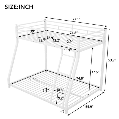 Metal Bunk Bed White
