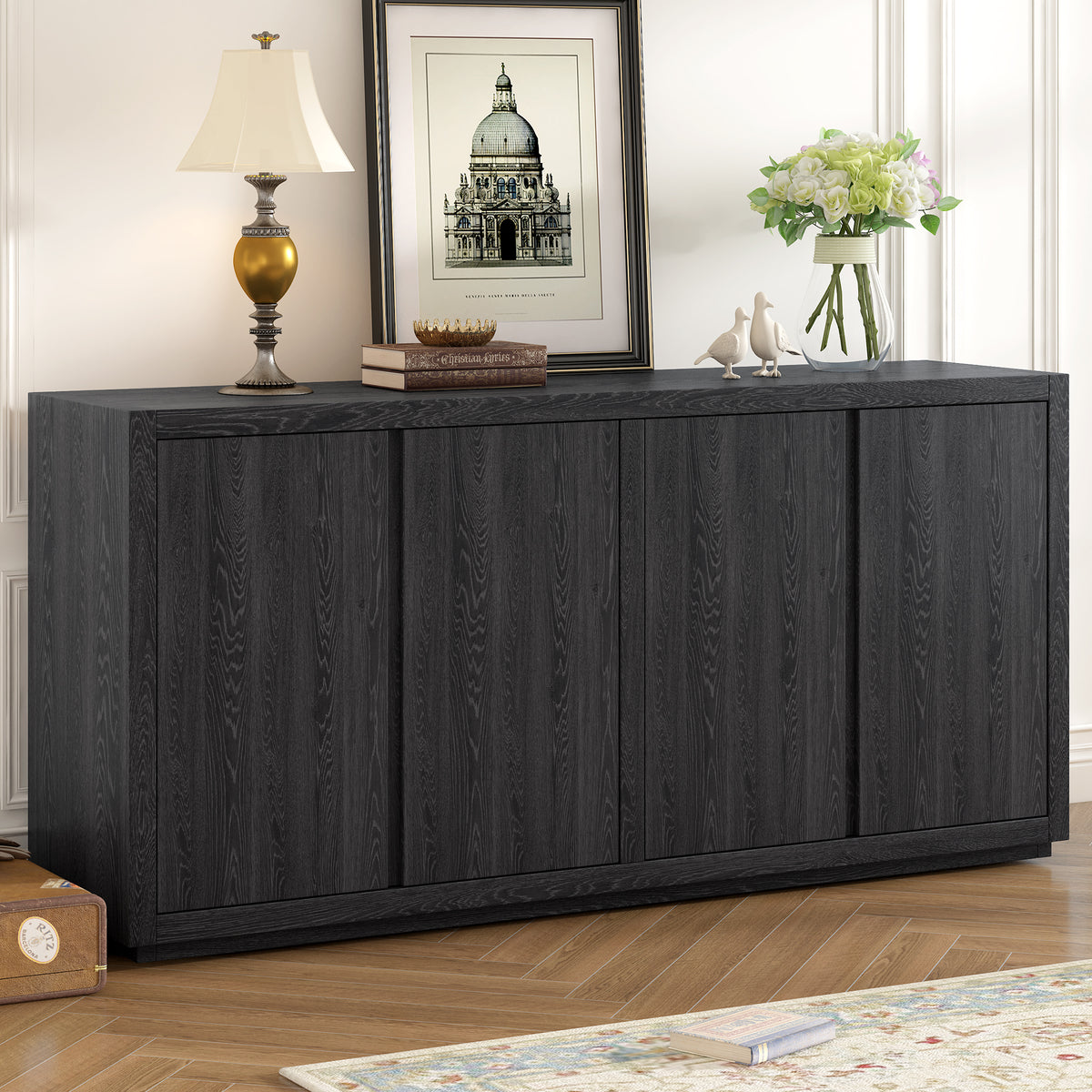 U-Style Sideboard with Ash Veneer Finish