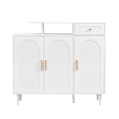 Elegant Shoe Cabinet with Adjustable Shelves White