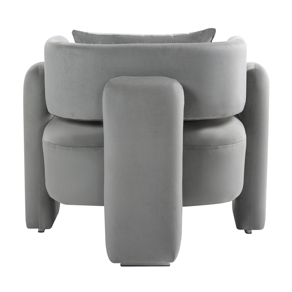 Velvet Single Sofa Chair – Grey