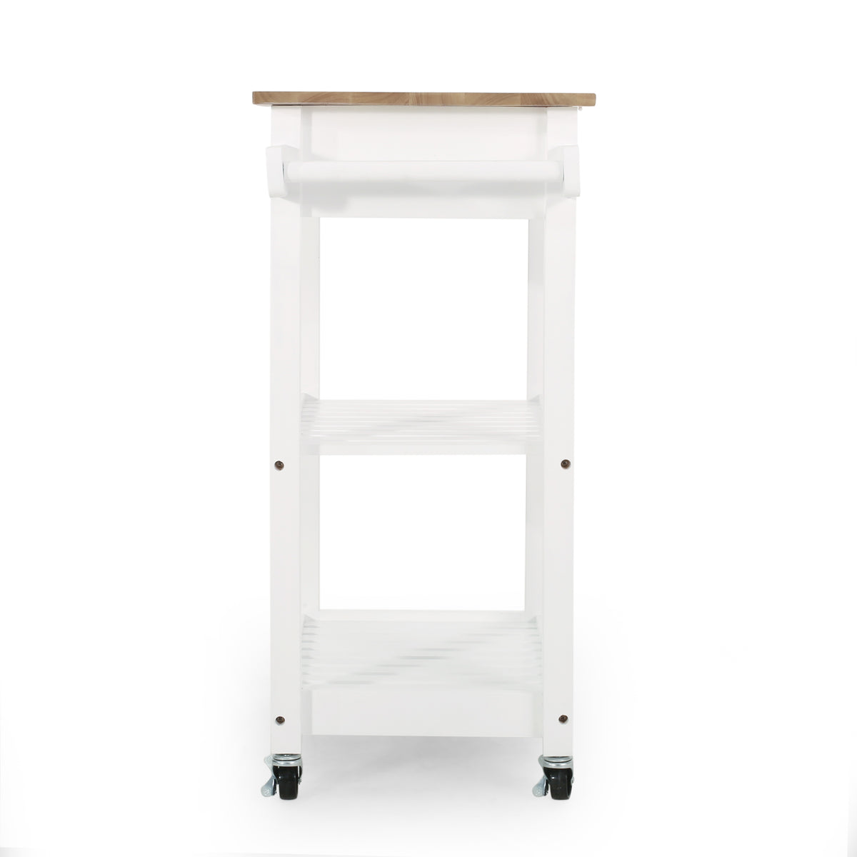 Rolling Kitchen Cart with Storage and Drawers
