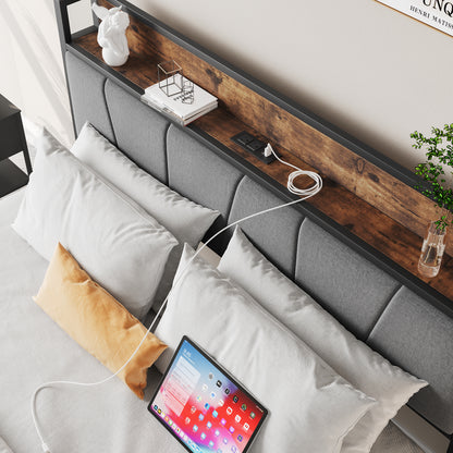 Full Storage Bed Vintage Brown