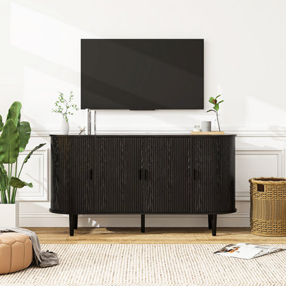 4-Door Accent Cabinet with TV Stand Storage