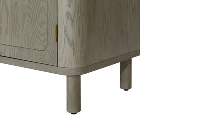 Four-Door Storage Cabinet with Curved Countertop