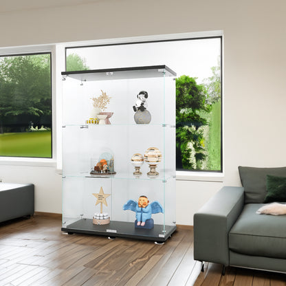 Triple Glass Display Cabinet White