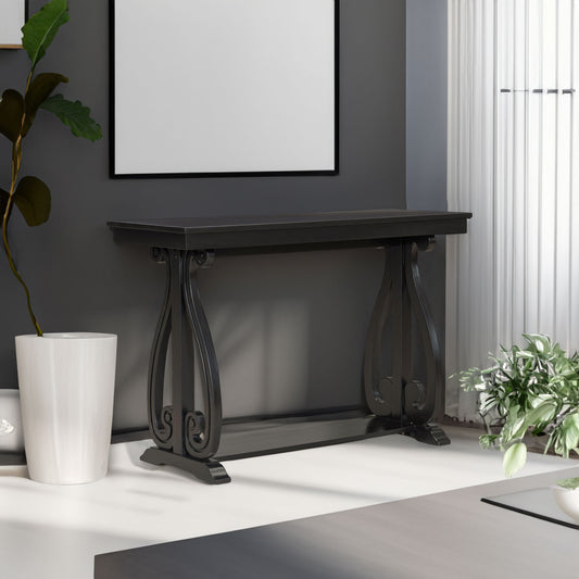 Rustic Console Table Black