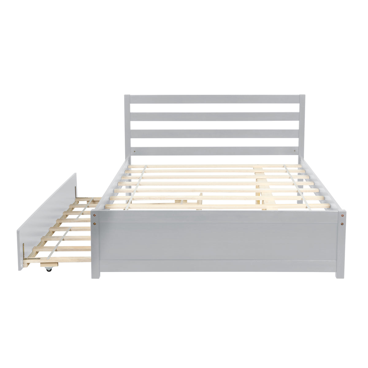 Full Platform Bed Gray
