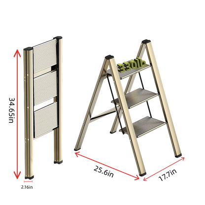 Aluminum Step Ladder – Black Pedal