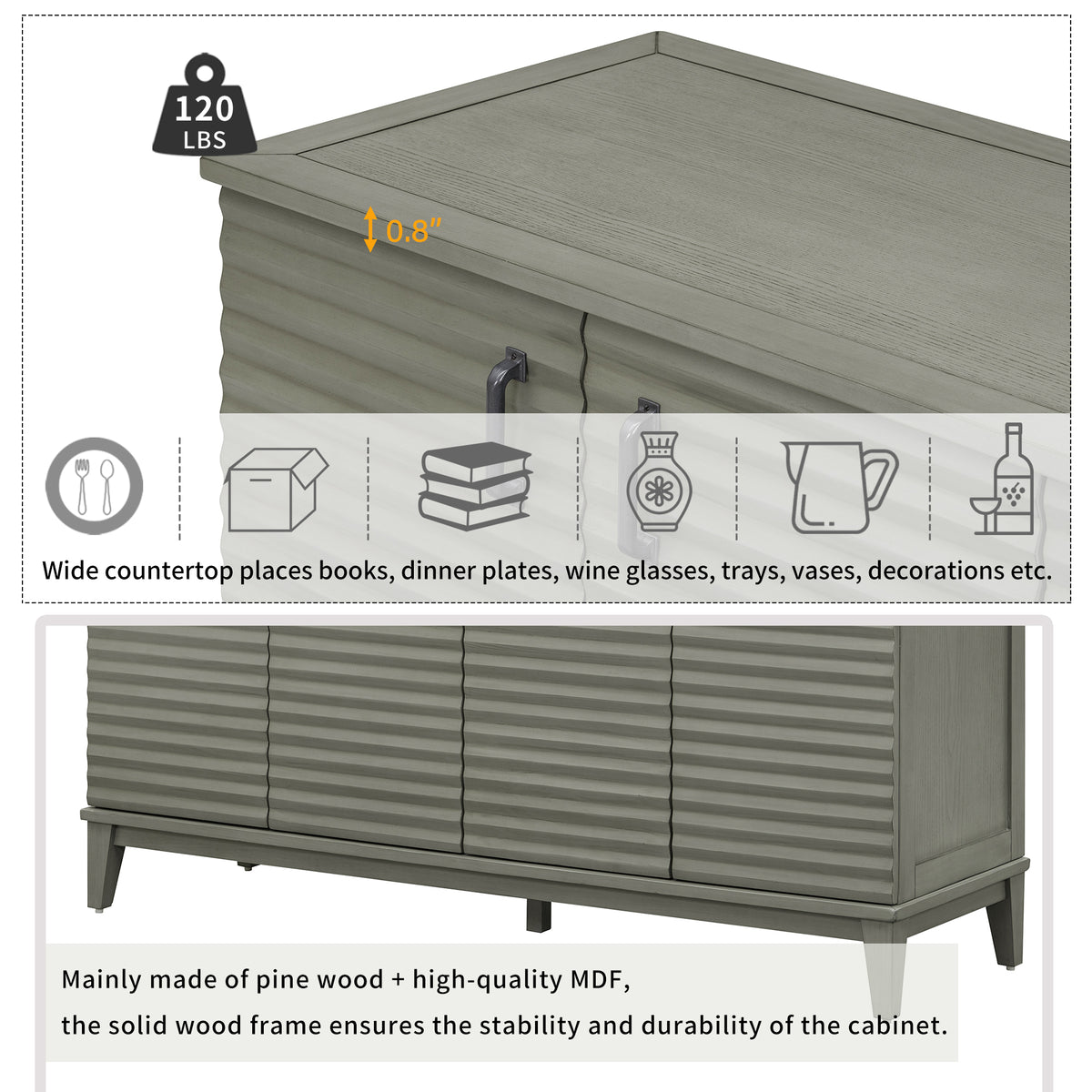 Adjustable Sideboard Storage Cabinet
