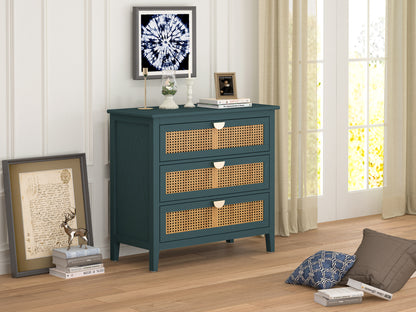 Rattan Storage Cabinet 3-Drawer