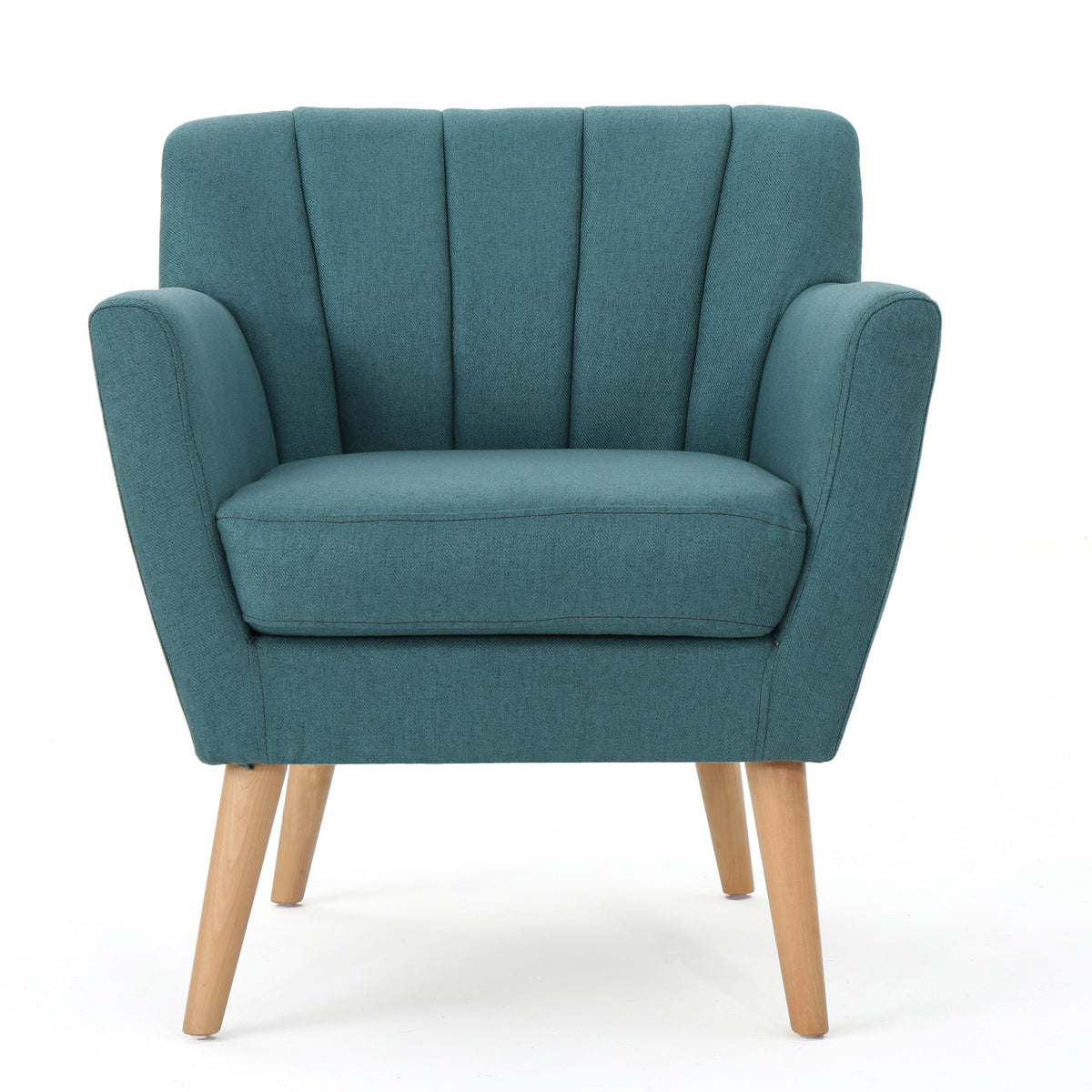Mid-Century Dark Teal Accent Chair