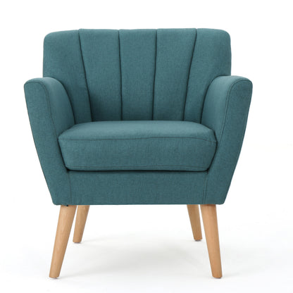 Mid-Century Dark Teal Accent Chair