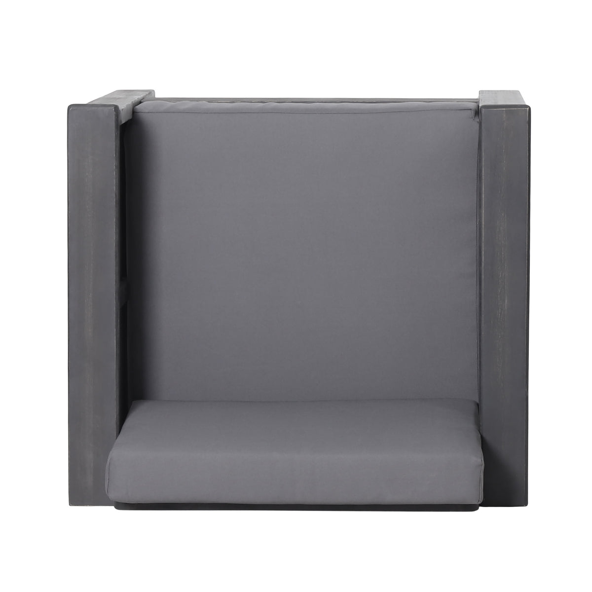 Outdoor Acacia Club Chairs (2 pcs) – Dark Gray