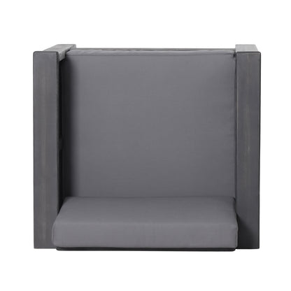 Outdoor Acacia Club Chairs (2 pcs) – Dark Gray