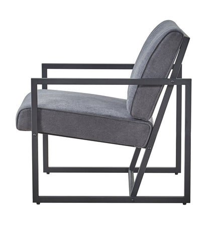 Grey Steel Armchair – Modern Dining