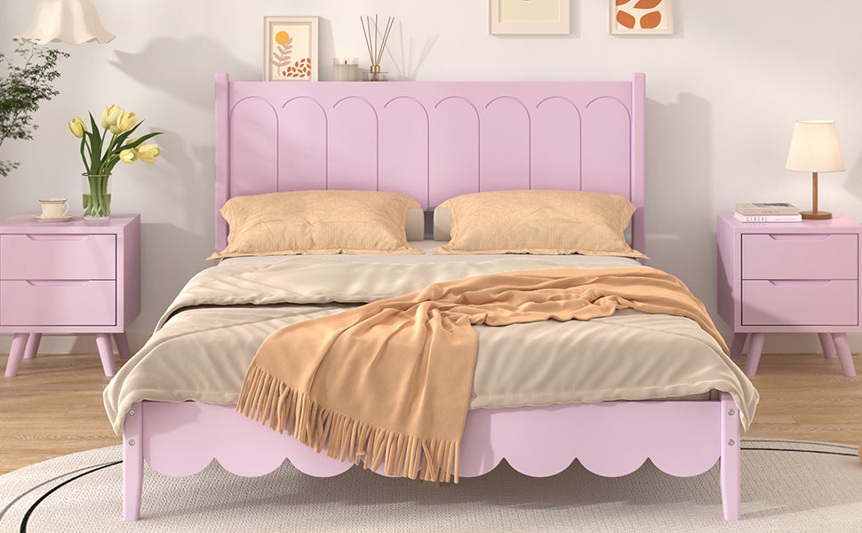 Full Platform Bed Pink