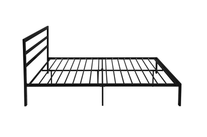Black Metal Bed Frame with Headboard