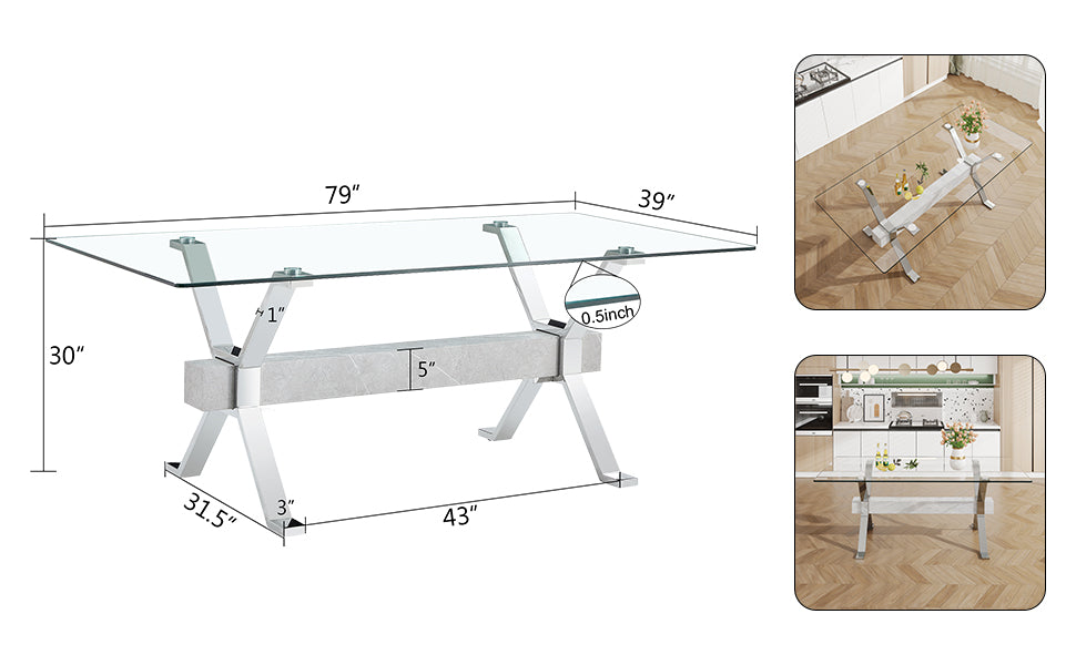 Glass Dining Table Modern Sleek Design