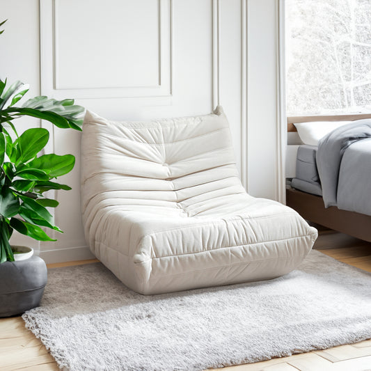 Bean Bag Sofa – Gray Linen