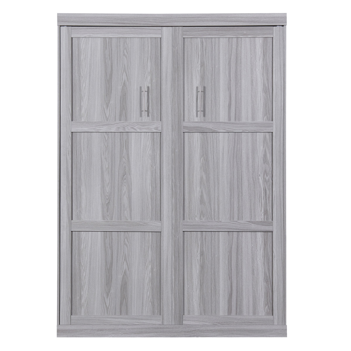 Full Murphy Bed Foldable Design Gray Finish