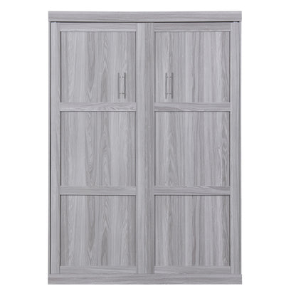 Full Murphy Bed Foldable Design Gray Finish