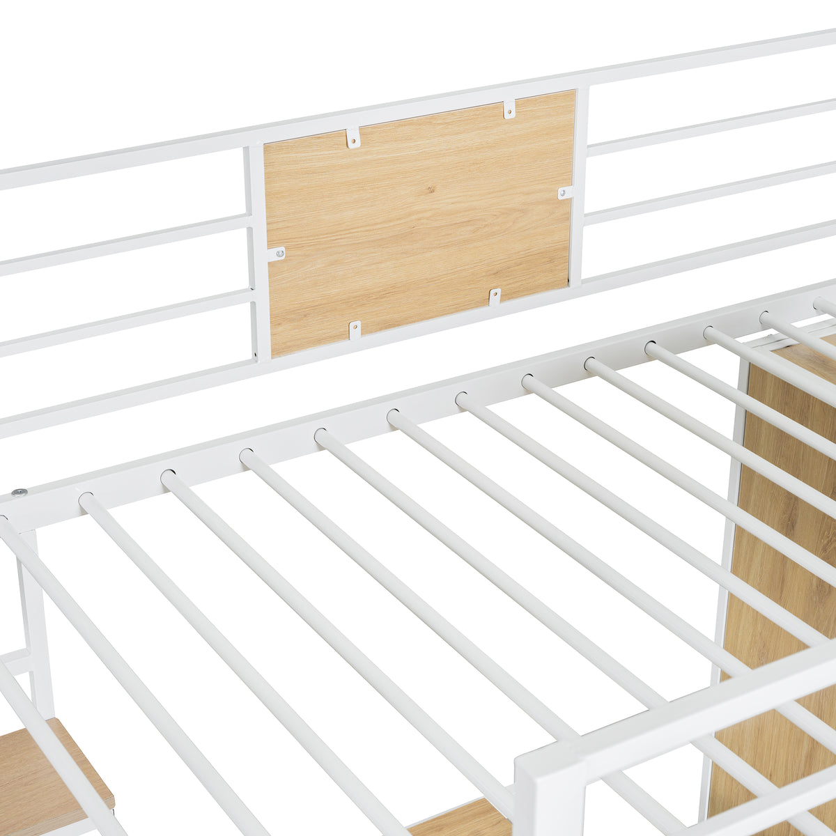 Twin Loft Bed with Desk Gray