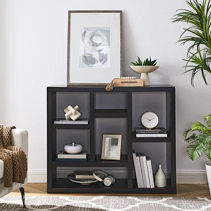 Open Wooden Storage Cabinet – 7-Cube Organizer