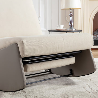 Modern Recliner Chair with Footrest Gray