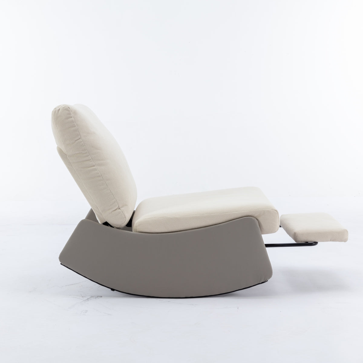 Modern Recliner Chair with Footrest Gray