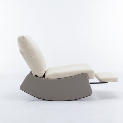Modern Recliner Chair with Footrest Gray