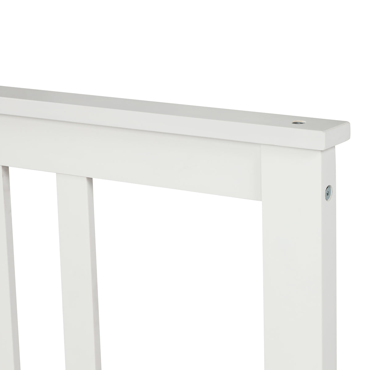 Wooden Platform Bed with Footboard White