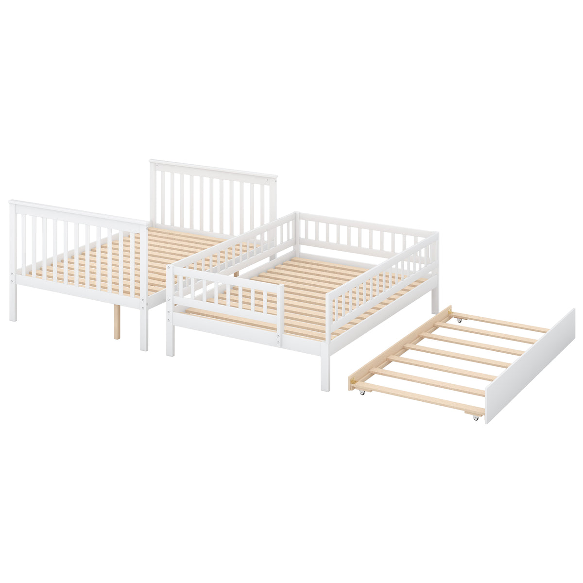 Full Over Full Bunk Bed White