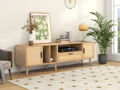 Rattan TV Console – Natural Brown