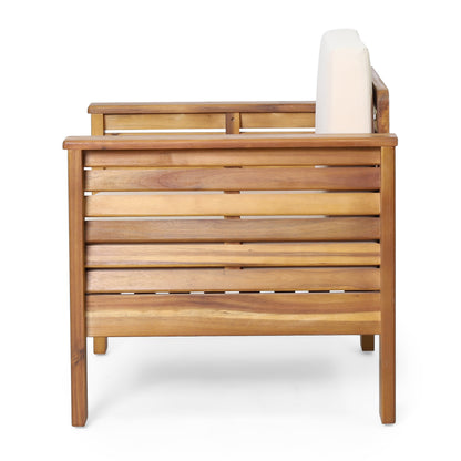 Outdoor Acacia Club Chairs (2 pcs) – Teak Beige