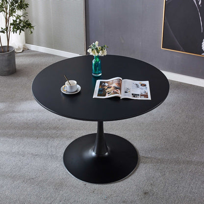 Black Tulip Dining Table with Round MDF Top