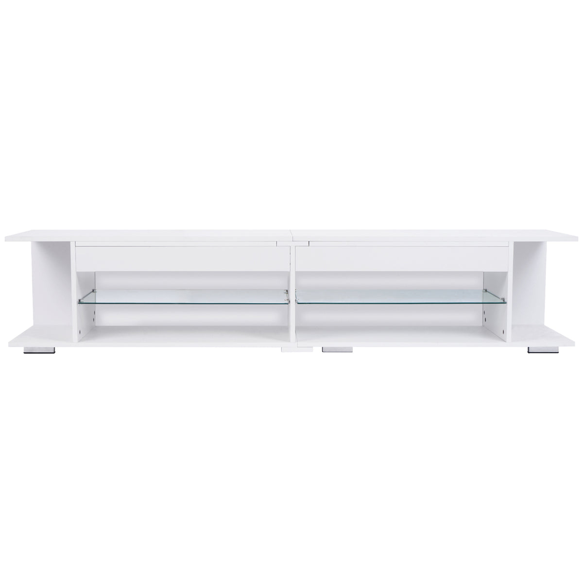 LED TV Stand High Gloss White