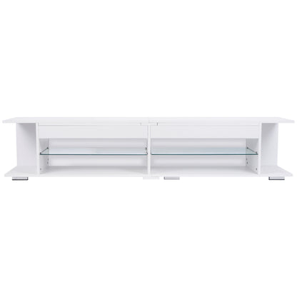 LED TV Stand High Gloss White